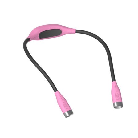 Uppladdningsbar ic led läslampa handsfree nacklampa rosa