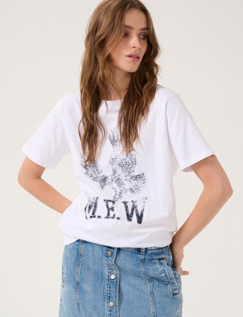 My Essential Wardrobe Eaglemw Boxy Tee - White - S