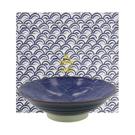 Tokyo design studio Aisai Seigaiha skål, 24.5 cm
