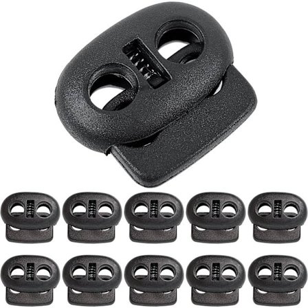 Snordstopp, 2 hull, 20 x 18 mm, hull 4 x 4 mm, Ideell for Ø 3 mm