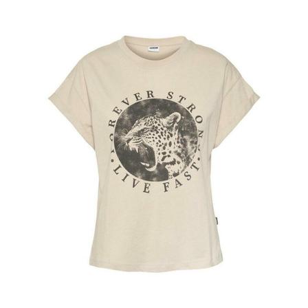 Noisy May T-Shirts , Beige , Dames , Maat: M