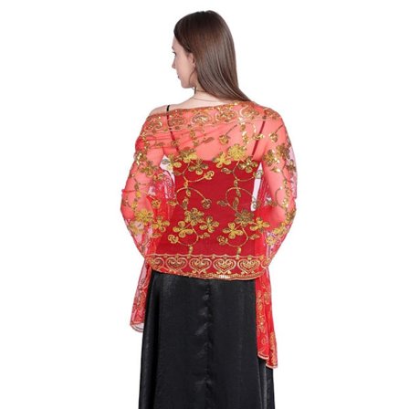 Aftenkjoler Sjal Lady Cape Wraps RØDT GULL RØDT GULL