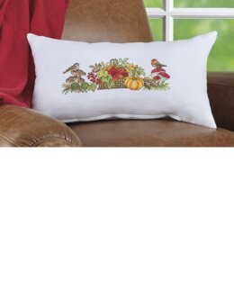 Broderikit Kudde Höstkorg med eller utan garn