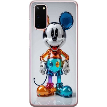Yhteensopiva Puhelinkuori Samsung Galaxy S20 Mickey tulevaisuudenmukainen värikäs hahmo kiiltävä lelu kromi neon Disney pop-taide moderni keräilykohde