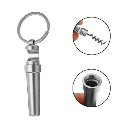 Portable Creative Zinc Alloy Bottle Opener Keychain 3In1 Outdoor Wine Beer Can Opener Wood Corkscrew Kitchen Tools Dropshipping