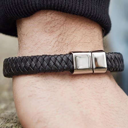 Black Robust Bracelet for Men