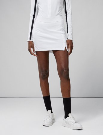 J. Lindeberg Amelie Mid Golf Skirt - White - S