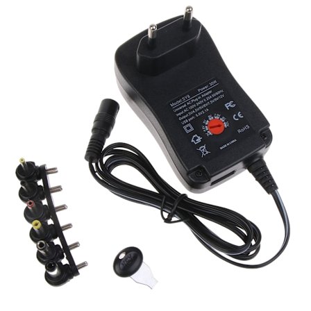 3-12V AC/DC strømforsyning 3-12V Justerbar spænding Power Multifunktionel oplader med USB-udgang 6 DC-spidser