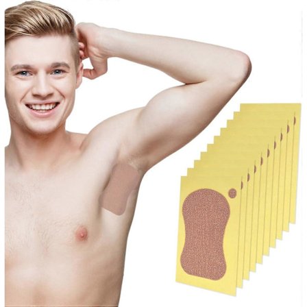 10 stk. Svetteputer for armhulen, usynlig selvklebende bomulls antiperspirant klistremerke engangs anti-perspirasjon absorberende deodorant