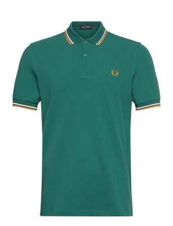 Twin Tipped Fp Shirt Polos Short-sleeved Grønn Fred Perry