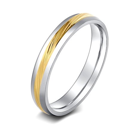 Rostfritt stål ring Förlovningring