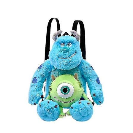 Sully med Monsters Inc Mike Cosplay Dobbel Rem Pluss Ryggsekk Anime Tegneserie Sulley James P. Sullivan Skolesekk