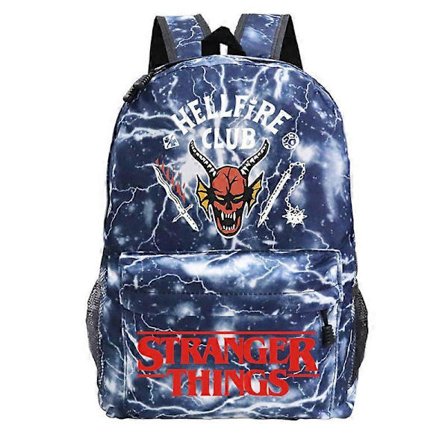 Stranger Things Ryggsäck Hellfire Club Bomber Skolväskor Barn Pojkar Flickor Bokväska Daglig Casual Ryggsäck Mochila Laptop Ryggsäck [DB]