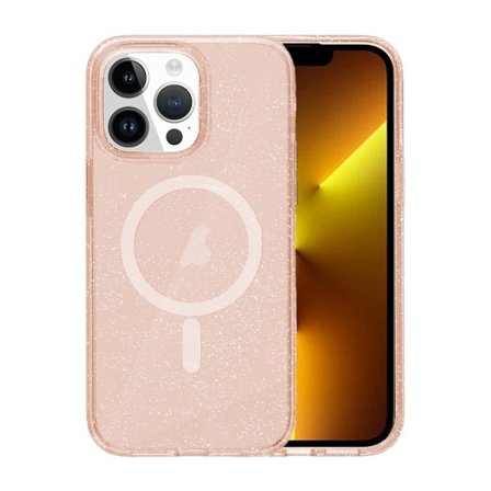 iPhone 13 Pro Max Mobilskal Glitter Magsafe - Guld