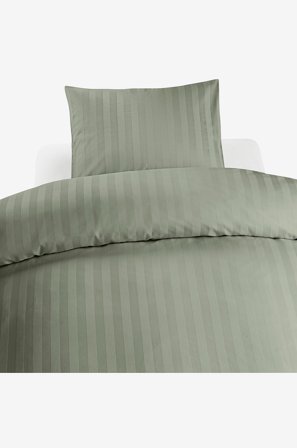 Borganäs of Sweden - 2-Dels Set Satin - Grön - Påslakanset - 150X210 - Från Homeroom