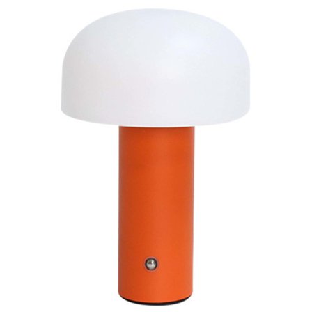 Retro Bordslampa Svamp | Trådlös Uppladdningsbar LED Lampa Orange