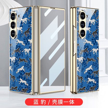 Passar till Galaxy Z Fold 6 mobiltelefonfodral vikbar skärm Fold 6 förkromad glasfodral Fold 6 flipfodral komplett paket hårt fodral