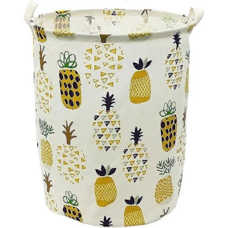 19,7 " Stor Vandtæt Foldbar Lærredsvasketøjskurv med Håndtag til Opbevaring, Børneværelse, Hjemmeorganisering, Børnehave, Vasketøjskurv