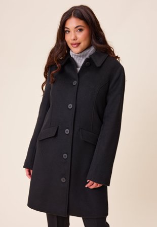 Happy Holly-Straight Wool Blend Coat-52/54