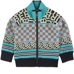 Kids - Burberry Blue Branded Printed Track Jacket 4 Years - Coats and jackets - 4 years - Blue