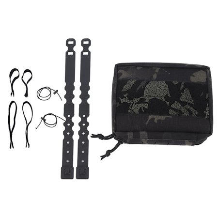 Camouflage Molle Medicinpose Multiple Monteringssystem Vildmarks Overlevelse Nødforsynings Opbevaringspose Sort CP