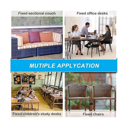 8 stk. Hagemøbelklemmer Anti-deformerte rottingmøbelkoblinger for utendørs sofa plast kurvstol