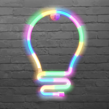 LED Neon Vegglampe Lys Pære Neon Skilt Nattlampe Pære Form L