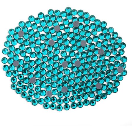 6000 st Hotfix Blå Zirkon Rhinestones för Hantverk, SS10 (2,7-2,9 mm)