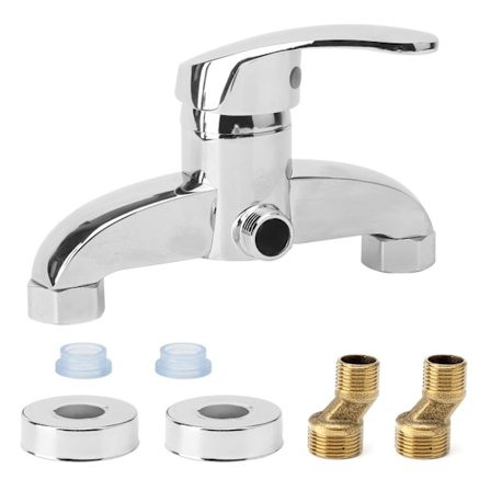 Dusjkran, dusjbatteri, ettgreps blandebatteri for veggmontering, dusjbatteri med keramisk ventilkjerne, krom dusjkran med G 1/2 tut