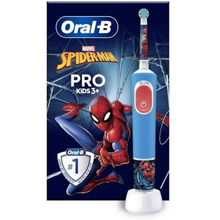 Oral-B Pro Kids elektrisk tandbørste 1 Marvel Spider-Man-håndtag, 1 børstehoved, fra 3 år og opefter