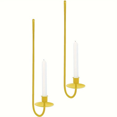 2 kpl Metallinen seinäkynttilänjalka, seinään asennettava kynttilänjalka, modernit seinäkynttilänjalat olohuoneeseen, makuuhuoneeseen, maalaistaloon-