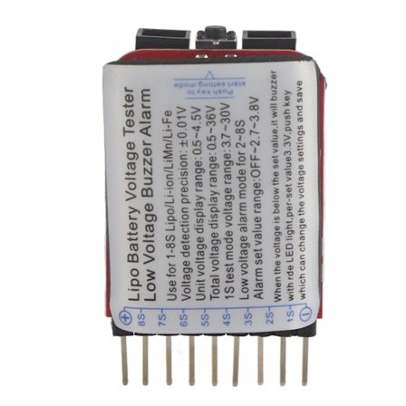 3 stk./sæt RC 1S-8S Lipo Batteri LED Tester Lav Spænding Alarm Buzzer Checker RC Tilbehør
