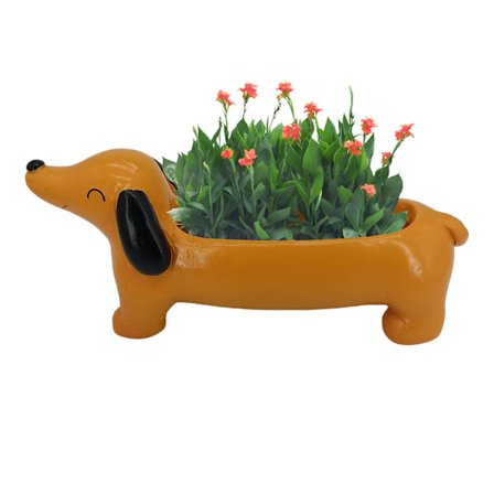 Tax Blomsterpotte | Harts Dyrplantepotter | Kreativ Dachshund Hund Sukkulenter Potte | til hjem, café og udendørs indretning