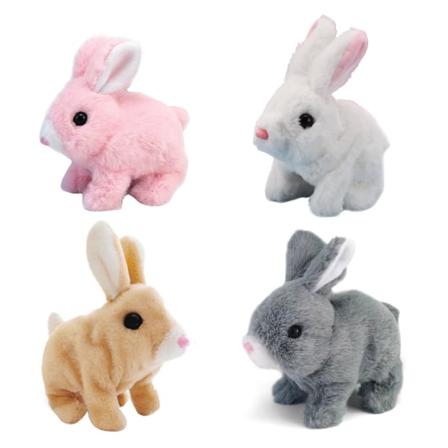 Elektrisk plys kanin hopper hoppe interaktivt udstoppet bunny legetøj børnegave, kan gå og snakke Pink