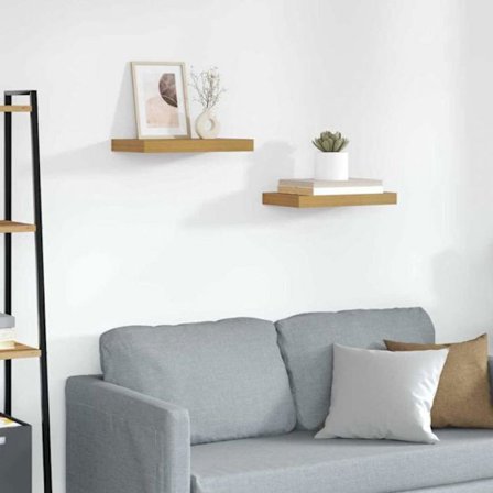 Vägghylla - Steg hylla Vidaxl Vägghylla 2 st Beige 40 x 23,5 x 4 cm Ingenjörsträ