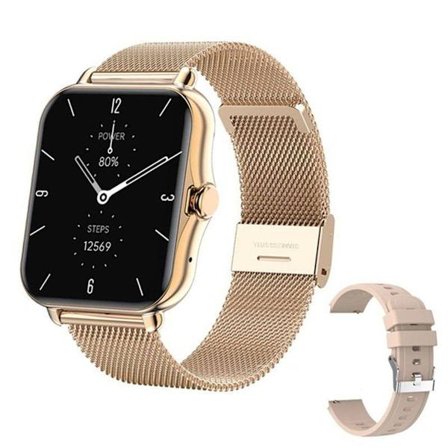 Smartklokke for kvinner med 1,69 tommers skjerm, pulsmåling, søvn- og blodoksygennivåvisning