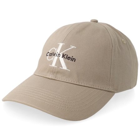 Calvin Klein - Bege unconstructed Boné - Monologo Embroidery Baseball Cap Crockery Dad Cap @ Hatstore