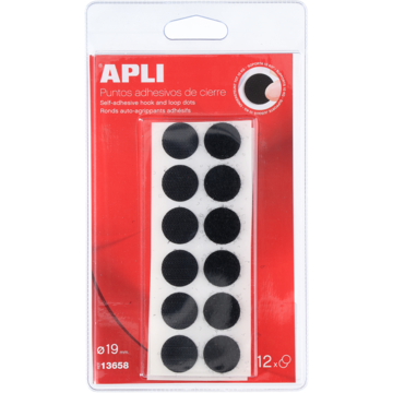 Borrelås tape prikket 19mm sva