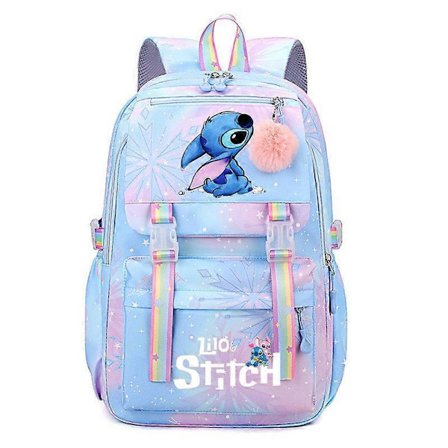 Stitch Stitch Stor Kapacitet Skole Taske Med Print