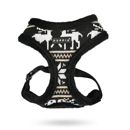 PRANCER Black - Fodrad Hundsele - Klassiska hundselar, Jacket, Step-in, Y-Selar Dragselar, Fodrade vinterselar på Doggie.se