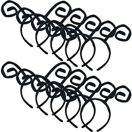 10-pack Butterfly Antenn Pannband Svart sammet Antenn Pannband Bug Antenn Pannband för Halloween Cosplay Kostymtillbehör