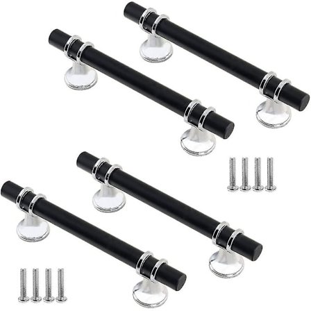 Køkkenskab Håndtag Sort 4 Stk Skabshåndtag Køkkenskab Dørhåndtag Møbelhåndtag