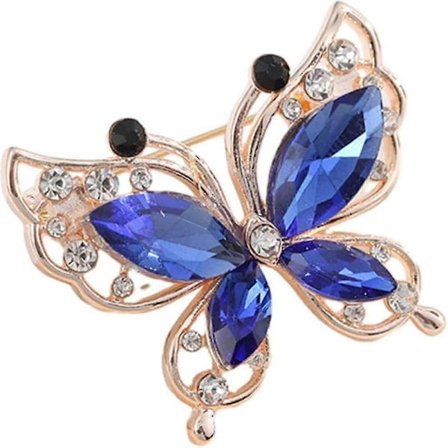 Broche Pins til Piger Mode Rhinestone Sommerfugl Broche Personlighed Legering Pin Tøj Zircon Corsage Broche Kvinder Tilbehør - ya