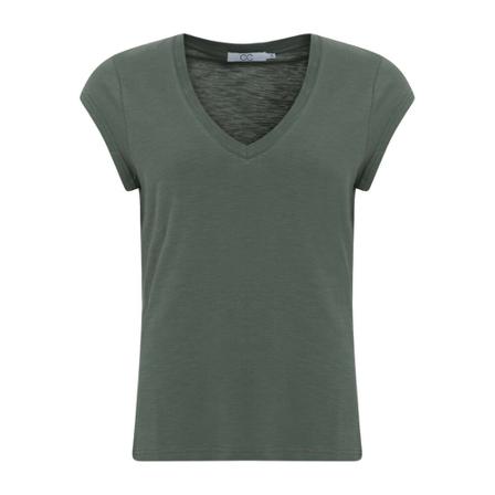 Coster Copenhagen, Heart Basic V-neck T-Shirt Groen, Dames, Maat:L
