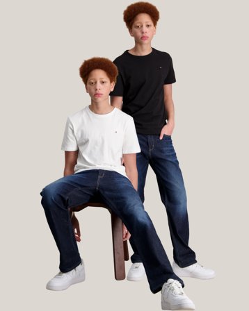 Tommy Hilfiger 2 PK SS TEE Svart T-shirts Unisex - Kids Brand Store