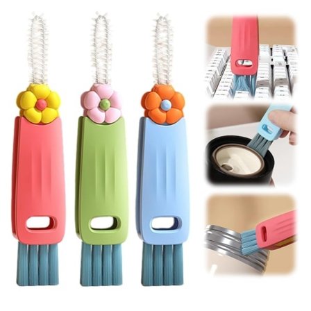 3-i-1 Multifunktionell Rengöringsborste, Rengöringsborste för Mugglock, Multifunktionell Rengöringsborste, Liten Flaska Mugglock Detaljborste