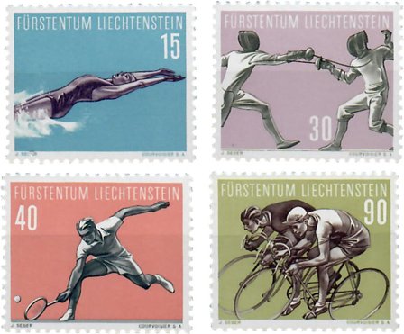 Liechtenstein 1958 - MICHEL 365-368 - Postfrisk