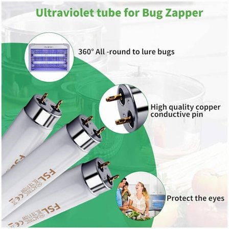 2 stk Fsl T5 8w Fluedreper Ersättningslamper Uv-rør For 8 W Fluer Insektdreper / Bug Zapper