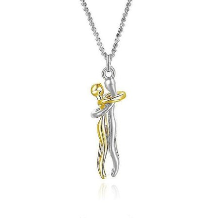 Knus Par Halskæde S925 Sterling Sølv Knusende Halskæde Elskede Smykker Til Ham Og Hende, Elsker Valentinsdags Gave