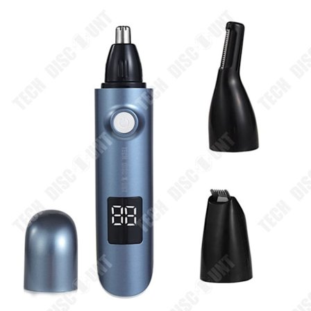 Sähkökäyttöinen leikkuulaite - TECH DISCOUNT - 3 in 1 - LCD - Lataus USB - Kevyt ja tarkka